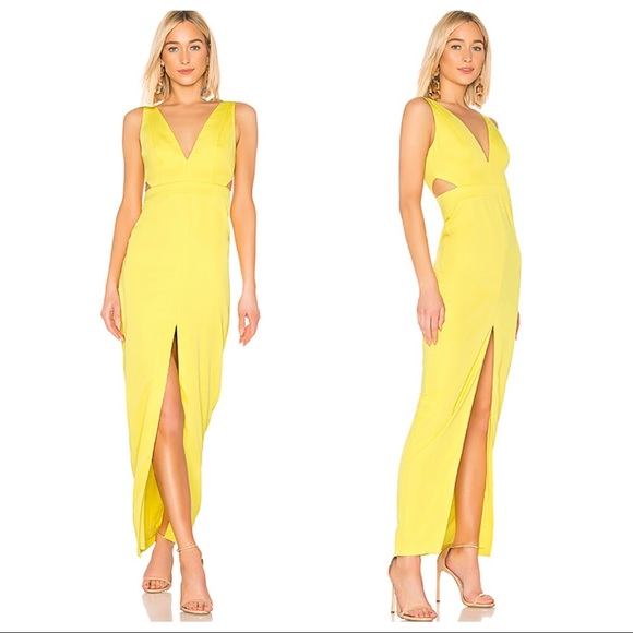 NBD Dresses & Skirts - NWT NBD Greta Gown in Yellow